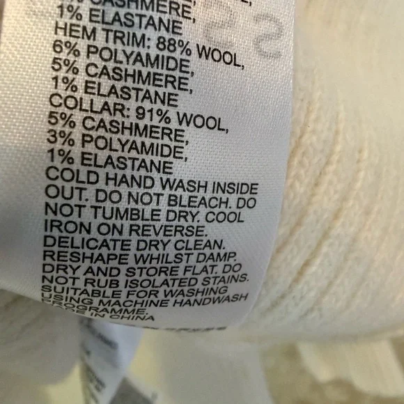 Reiss Ivory cashmere and wool turtleneck sweater - Picture 12 of 13